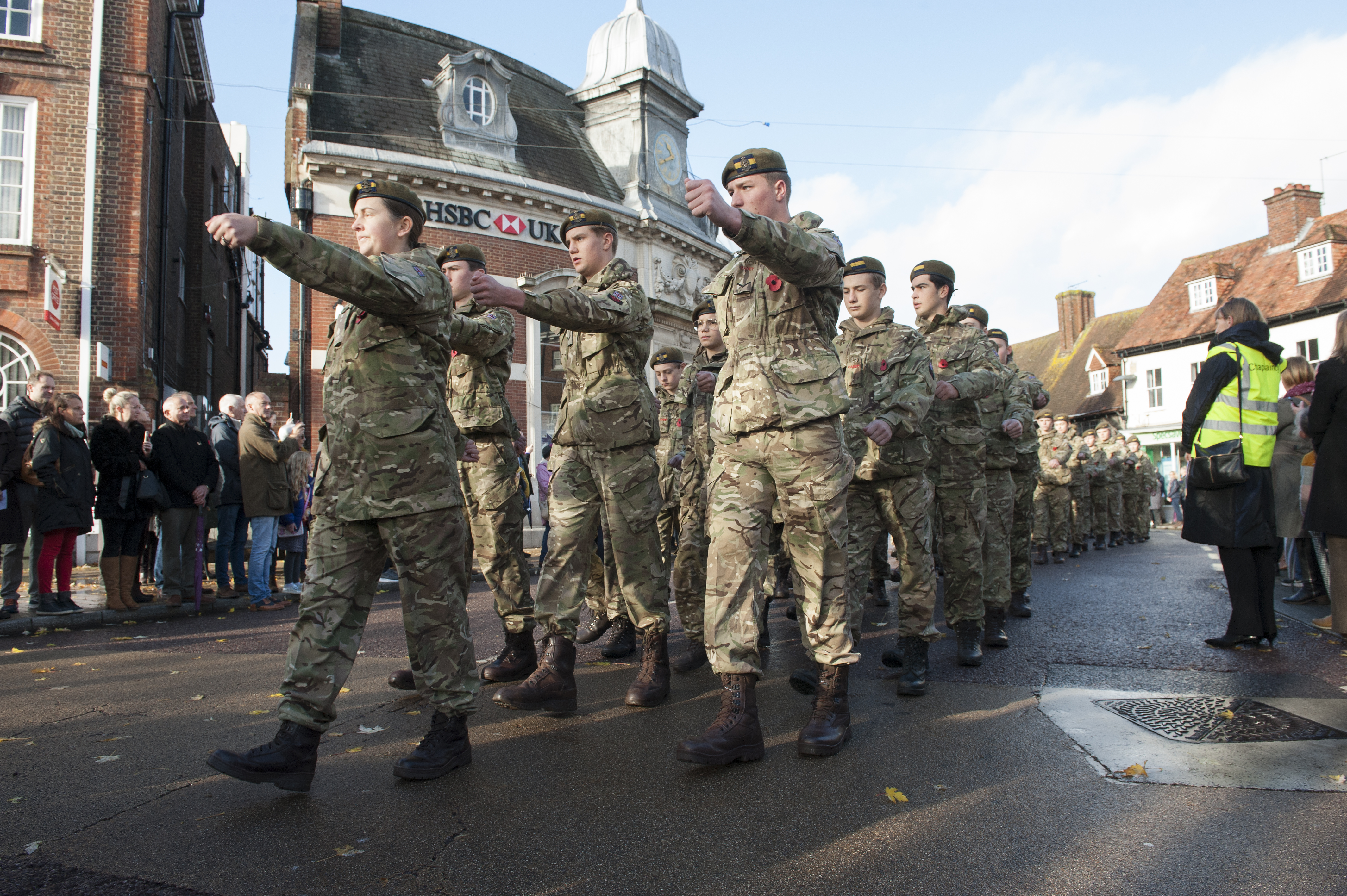 Remembrance Parade in Petersfield - Churcher's College