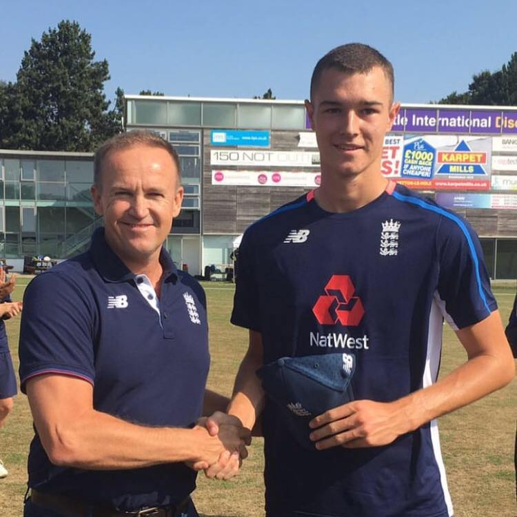 Old Churcherian Jack Campbell and Andy Flower