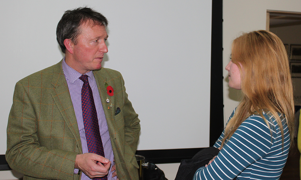 Chris Parker MBE at Churcher's College