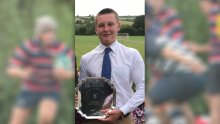 Matt Bloomer awarded Brian Short Memorial Trophy Matt Bloomer awarded Brian Short Memorial Trophy