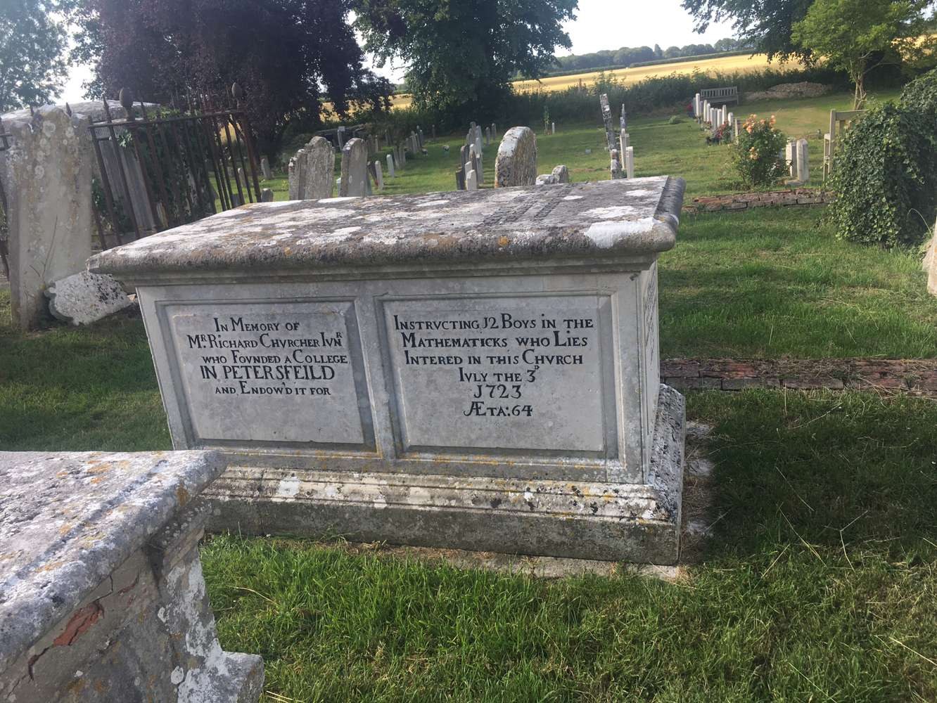 Richard Churcher's Grave, founder of Churcher's College in Petersfield